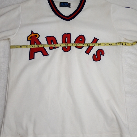 Alpha sportswear California Angels pullover v-neck baseball jersey men's size L - Picture 9 of 9
